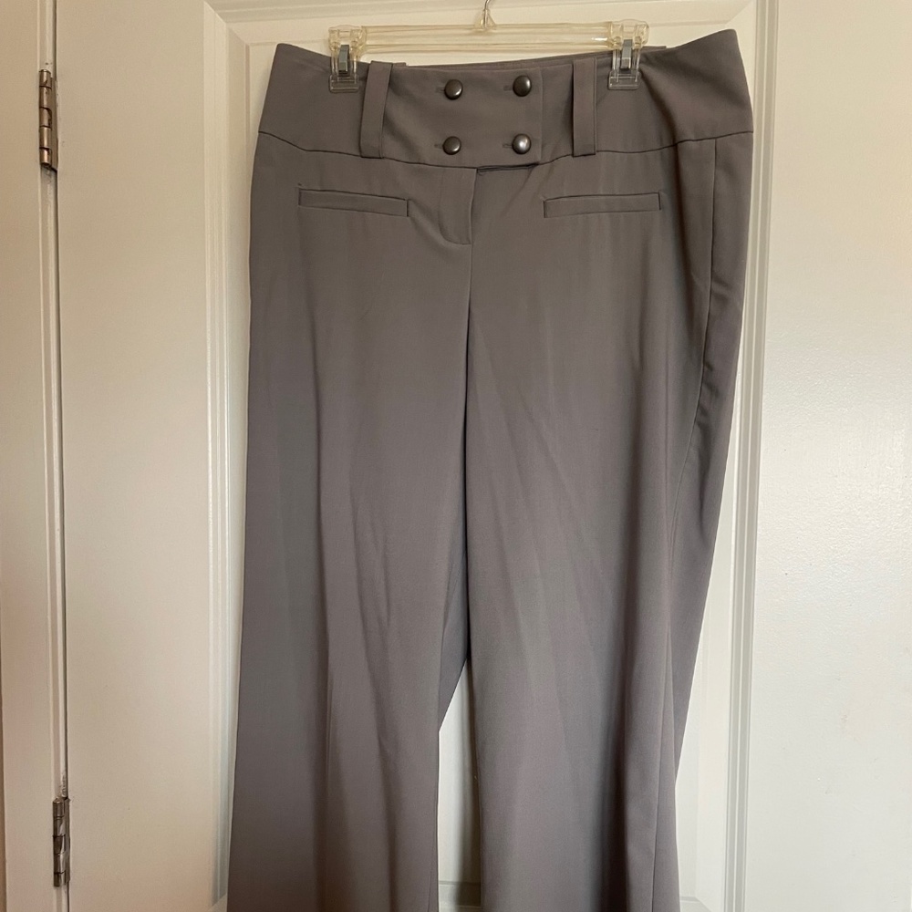 Sharagano Grey Wideband Pants Size 12 - Picture 2 of 4